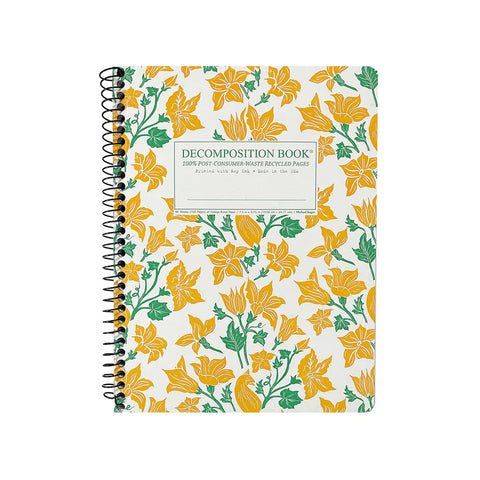 Squash Blossom Large Spiral Ruled Notebook