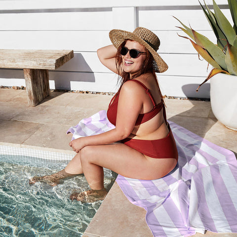 Extra Large Beach Towel Lombok Lilac - Cabana Light Collection