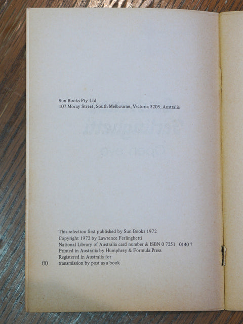 Open Head & Open Eye (SIGNED First Edition)