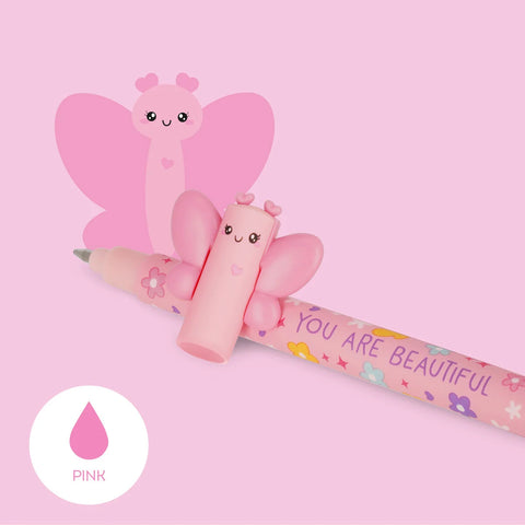 Butterfly Erasable Pen - Pink Ink