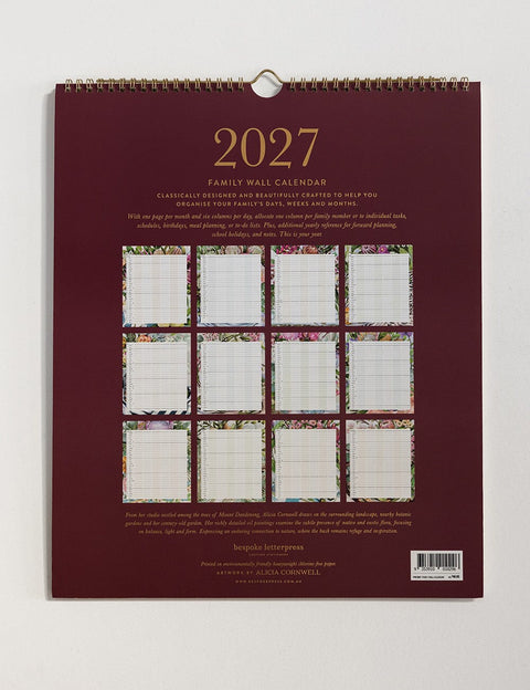 2027 Family Wall Calendar