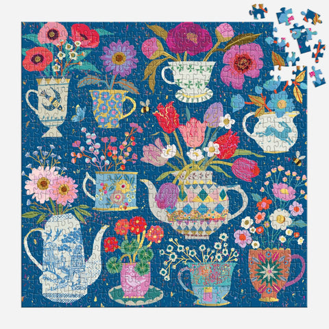 Victoria Ball Potted Teacups Foil Puzzle 500pc