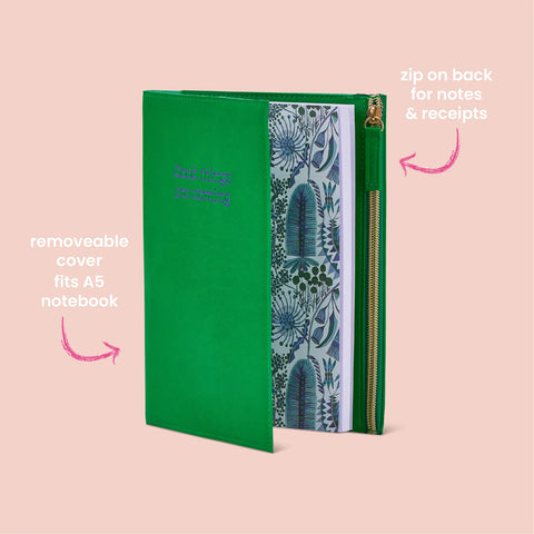 Green Journal with Zip