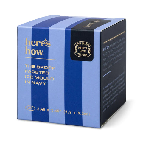 Brock Faceted Ice Mould -  Navy