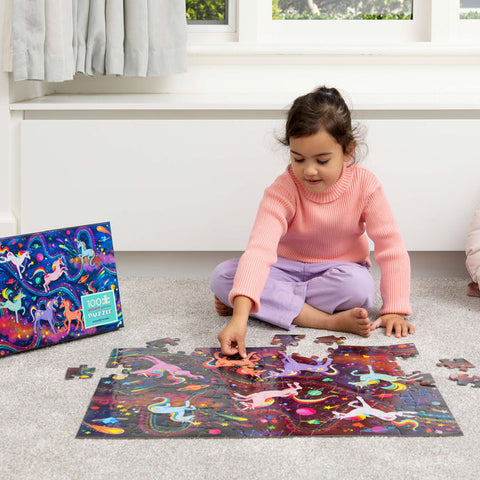 Unicorn Galaxy Holographic Puzzle 100 Piece
