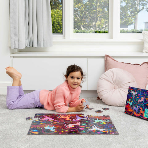 Unicorn Galaxy Holographic Puzzle 100 Piece
