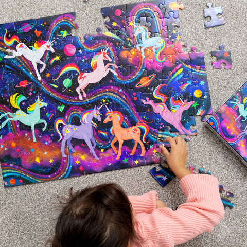 Unicorn Galaxy Holographic Puzzle 100 Piece