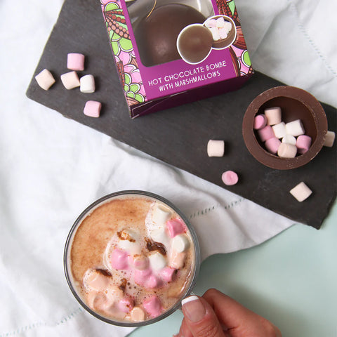 Milk Hot Chocolate Bombe with Mini Marshmallows