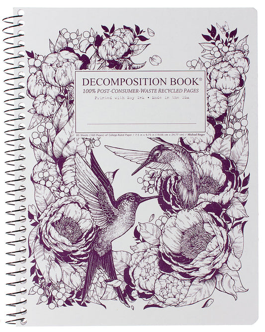 Hummingbirds Large Ruled Notebook