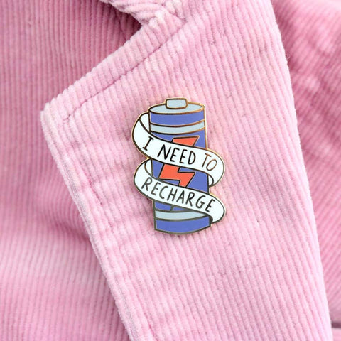 I Need To Recharge Lapel Pin