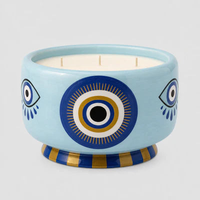 A dopo 24 oz Ceramic Eye Candle - Incense & Smoke