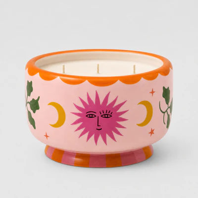 A dopo 24 oz Ceramic Tiger Candle - Black Cedar & Fig