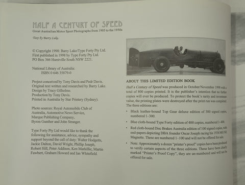 Half a Century of Speed (Signed, Deluxe Edition)