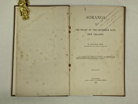 Aorangi: or The Heart of the Southern Alps, New Zealand (First Edition)