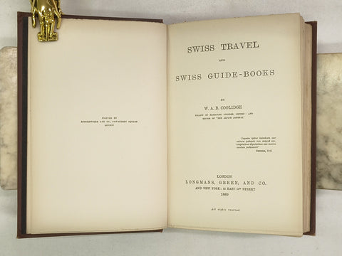 Swiss Travel and Swiss Guide-Books (First Edition)