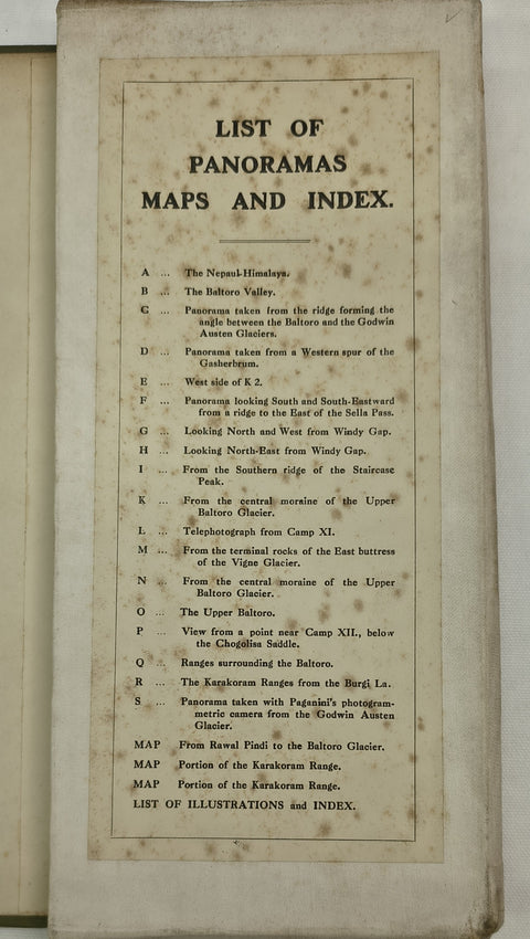 Karakoram and Western Himalaya 1909, 2 volumes (First Edition)