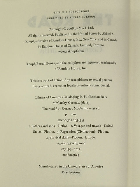 The Road (First Edition)