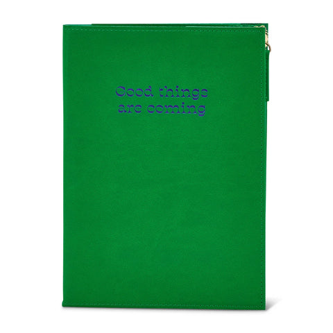 Green Journal with Zip