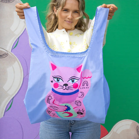 Amy Hastings Lucky Cat Medium Reusable Bag