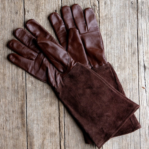 long leather gardening gloves Brown Thorn Proof Gloves - Large | Le Sac
