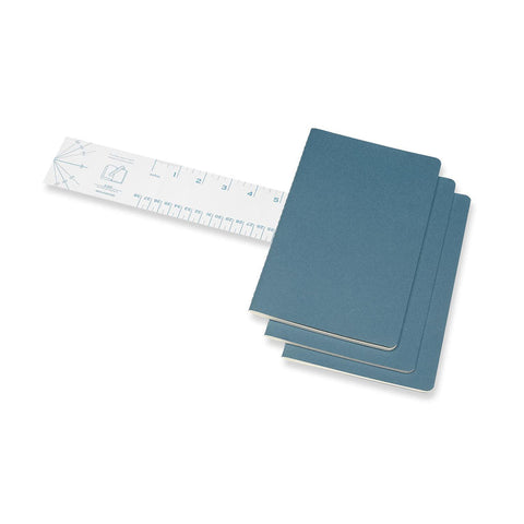 Cahier Notebook - Set of 3 - Ruled - Large - Brisk Blue