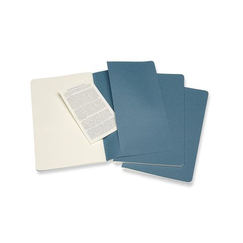 Cahier Notebook - Set of 3 - Ruled - Large - Brisk Blue