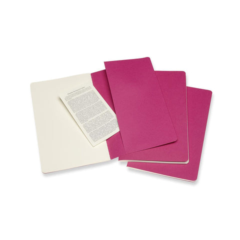 Cahier Notebook - Set of 3 - Ruled - Large - Kenetic Pink