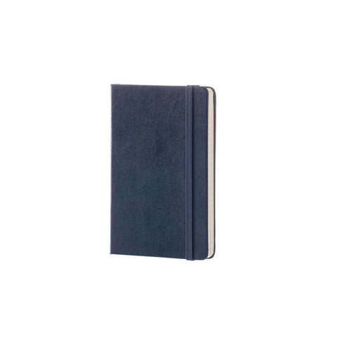Classic Hard Cover Notebook - Plain - Pocket - Sapphire Blue