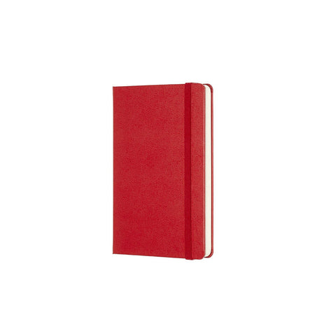 Classic Hard Cover Notebook - Ruled - Pocket - Scarlet Red