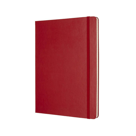 Classic Hard Cover Notebook - Ruled - Extra Large - Scarlet Red