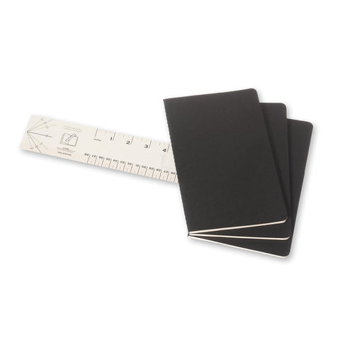 Cahier Notebook - Set of 3 - Grid - Large - Black