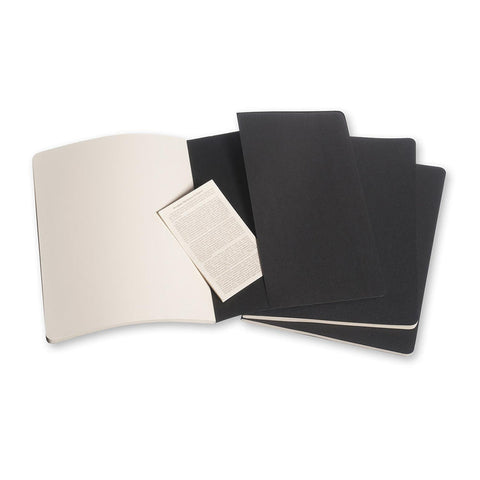 Cahier Notebook - Set of 3 - Dot Grid - Extra Large - Black