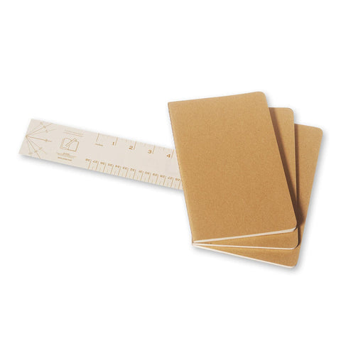 Cahier Notebook - Set of 3 - Ruled - Large - Kraft