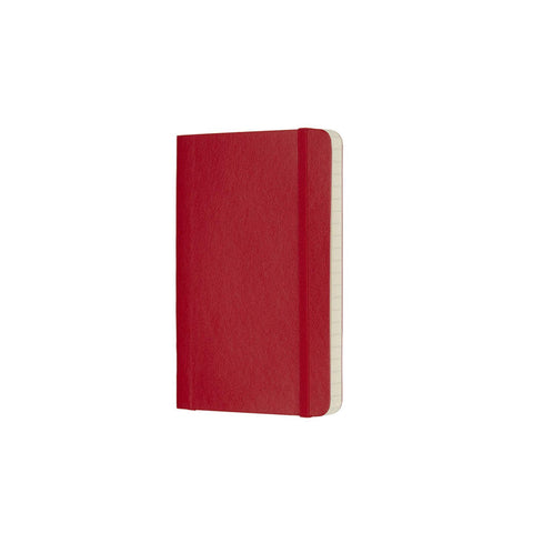Classic Soft Cover Notebook - Plain - Pocket - Scarlet Red