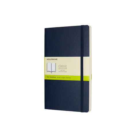 Classic Soft Cover Notebook - Plain - Large - Sapphire Blue