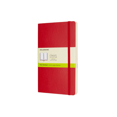 Classic Soft Cover Notebook - Plain - Large - Scarlet Red