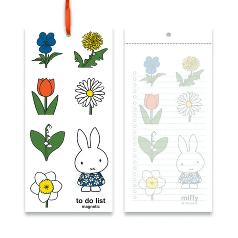 Miffy & Flowers Magnetic To Do List