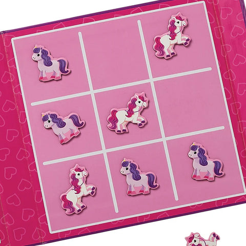 Magnetic Game - Tic Tac Toe & Checkers - Unicorn