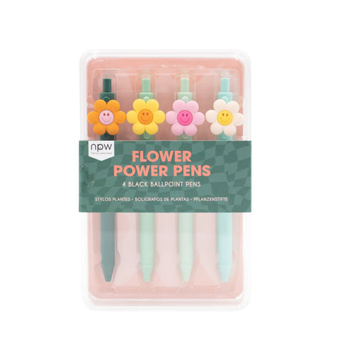 Flower Power Plant Life Pens - Set of 4