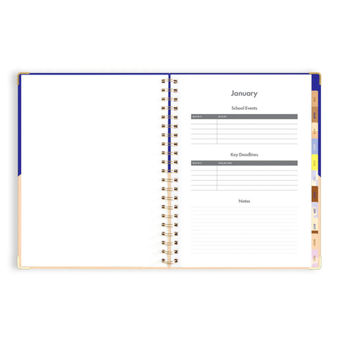 Cobalt Ripple 2025 Academic Planner - Vertical - A4