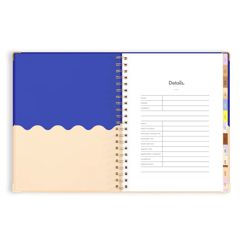 Cobalt Ripple 2025 Academic Planner - Vertical - A4