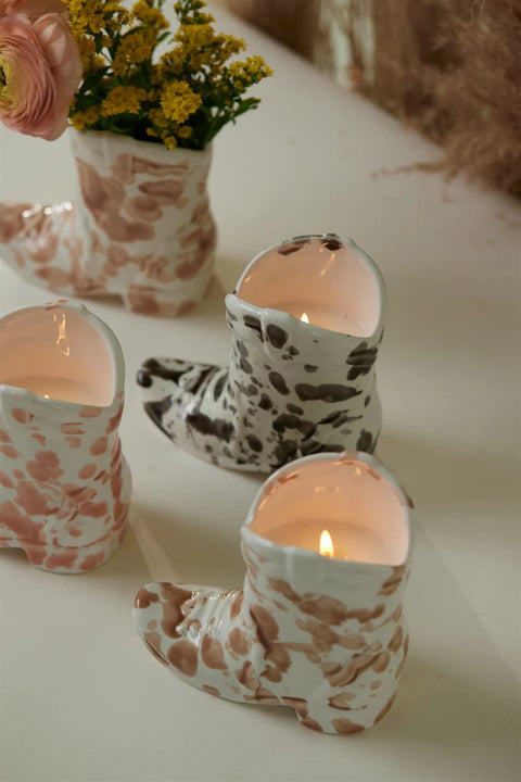 Desert Peach Cowboy Boot Candle
