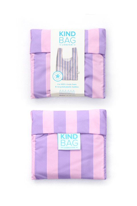 Reusable Bag Medium Purple Stripes