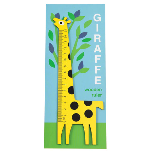 Yellow Giraffe Wooden Ruler