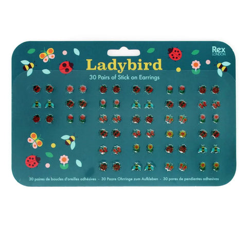 Ladybird Stick on Earrings