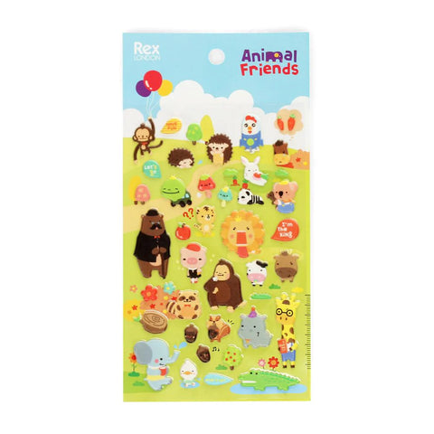 Animals Friends Puffy Stickers