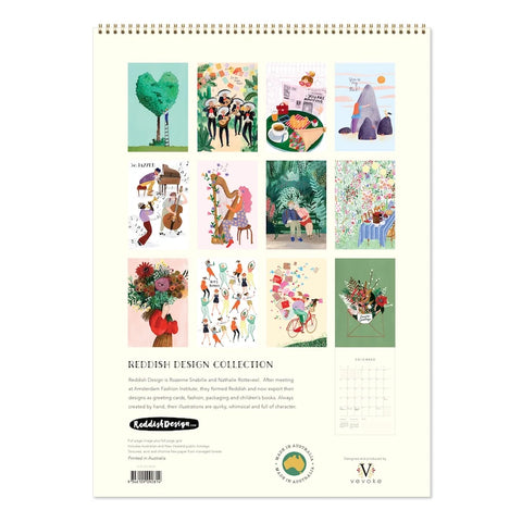 Reddish Medium Calendar 2027