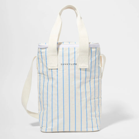 Drinks Cooler Bag - Le Weekend Mid Blue-Cream