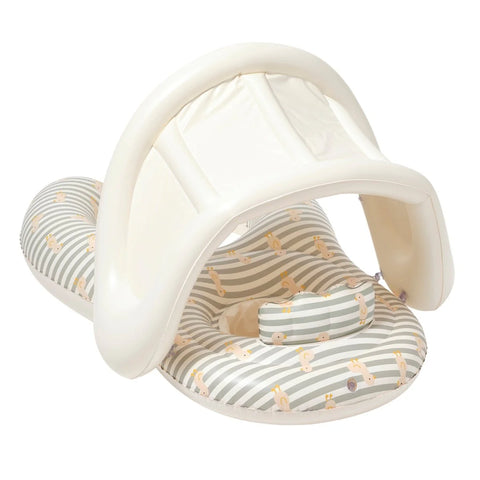 Float Together Baby Seat Duck - Sage Stripe