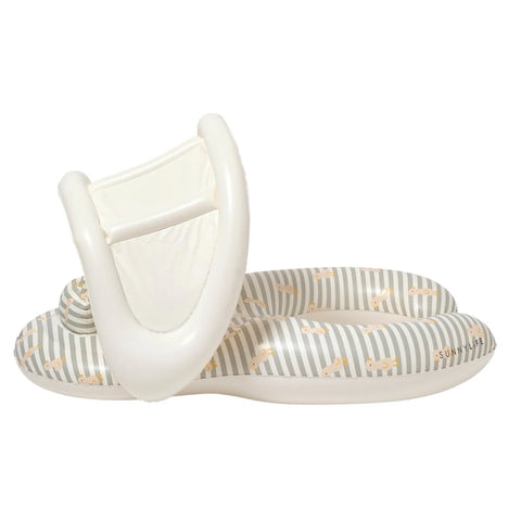 Float Together Baby Seat Duck - Sage Stripe